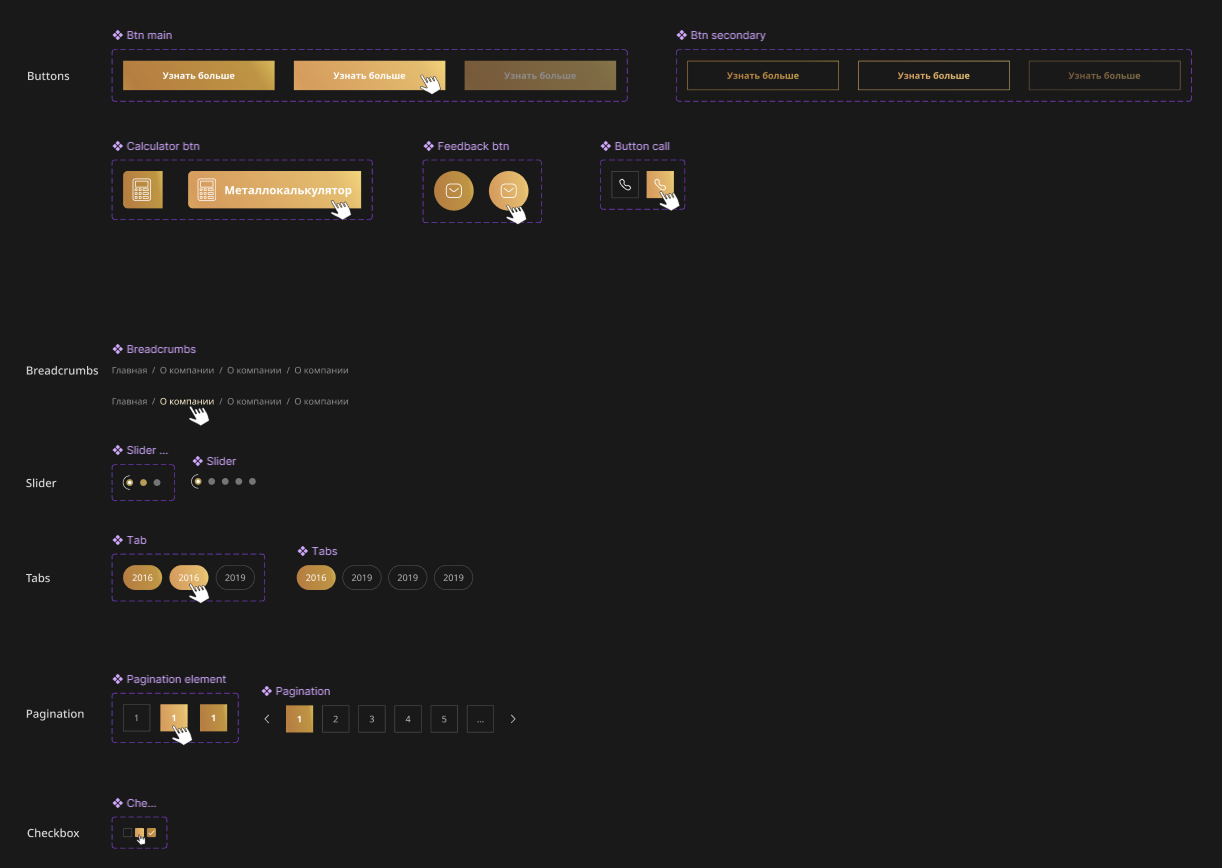 UI-Kit сайта